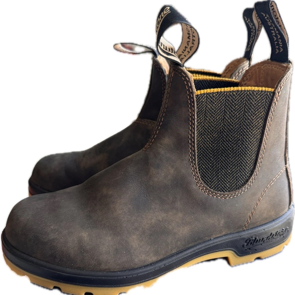 Blundstone Chelsea Original Women's Boots Rustic Brown Leather Gold US 6 #1944